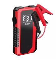 Jumper with Inflator Red – 1200A Jump Starter + 100PSI Tire Inflator, Digital Gauge | QC3.0 USB, Heavy Duty Cables, LED Light | UAE Multi-Function Automotive Roadside Rescue Kit 